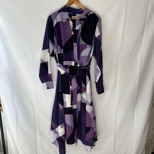 Geometric Purple Dress